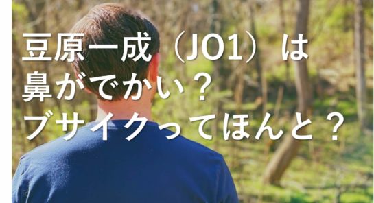 豆原一成 Jo1 は鼻がでかい ブサイクってほんと 気になるっとブログ